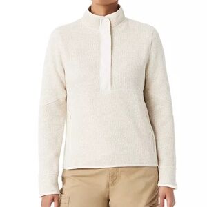BASS OUTDOOR Women's Mixed-Media Mock-Neck Sweatshirt